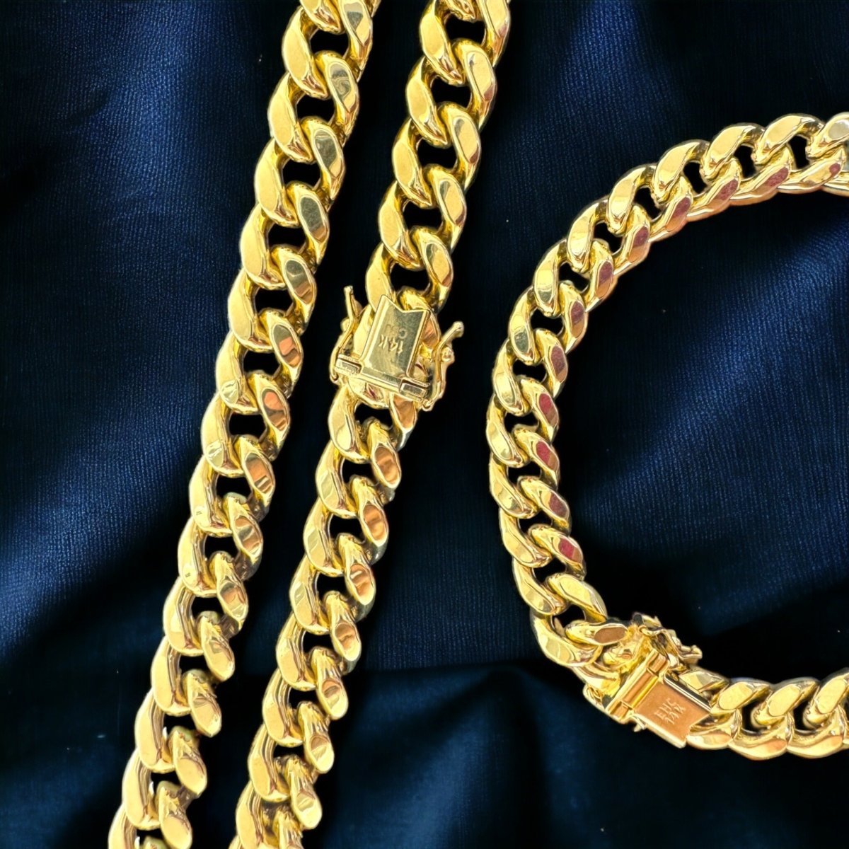 14KT Hollow Miami Cuban Necklace