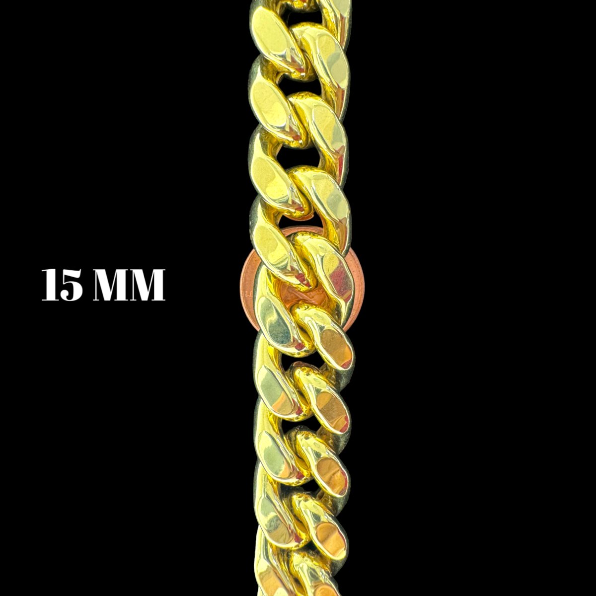 14KT Hollow Miami Cuban Necklace