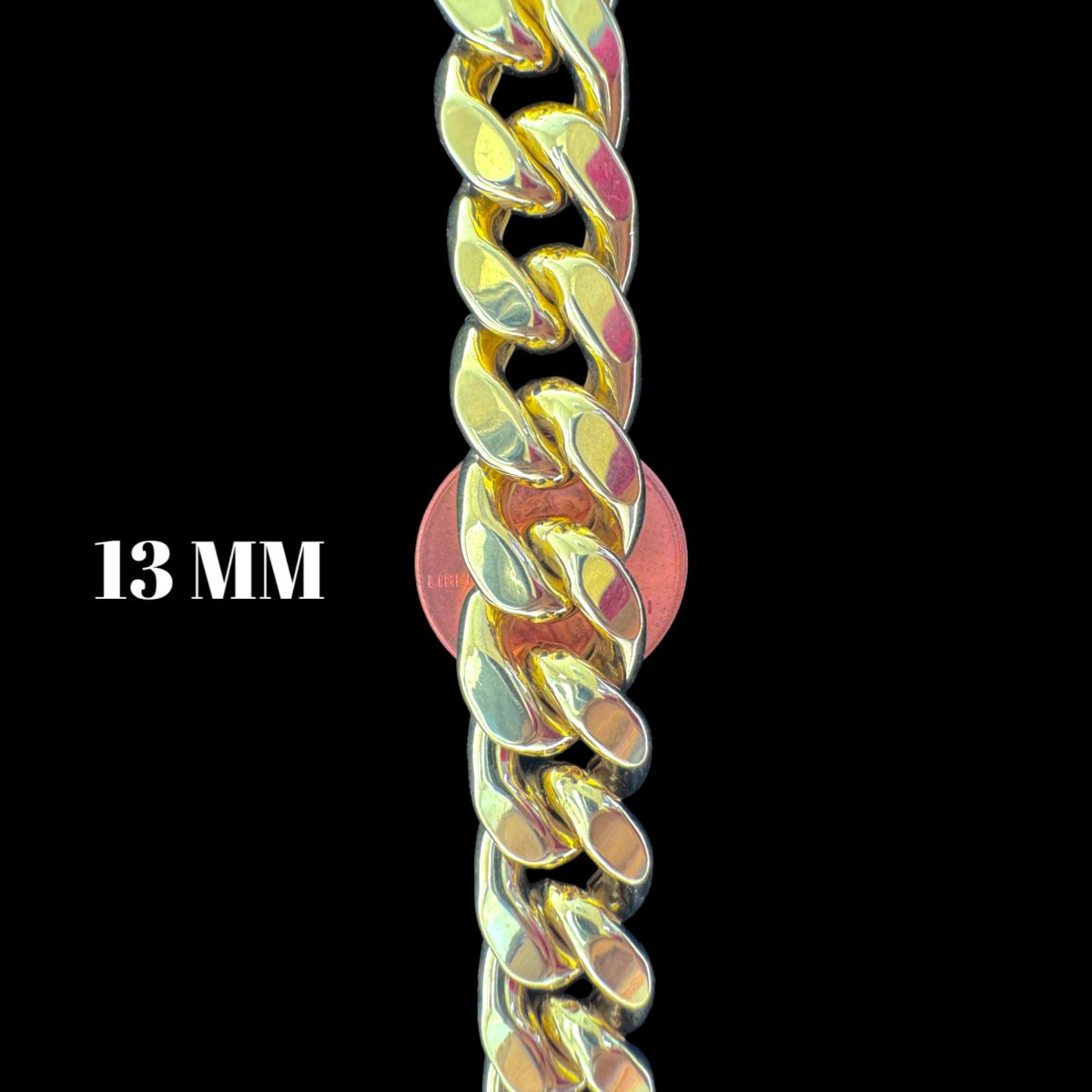 14KT Hollow Miami Cuban Necklace