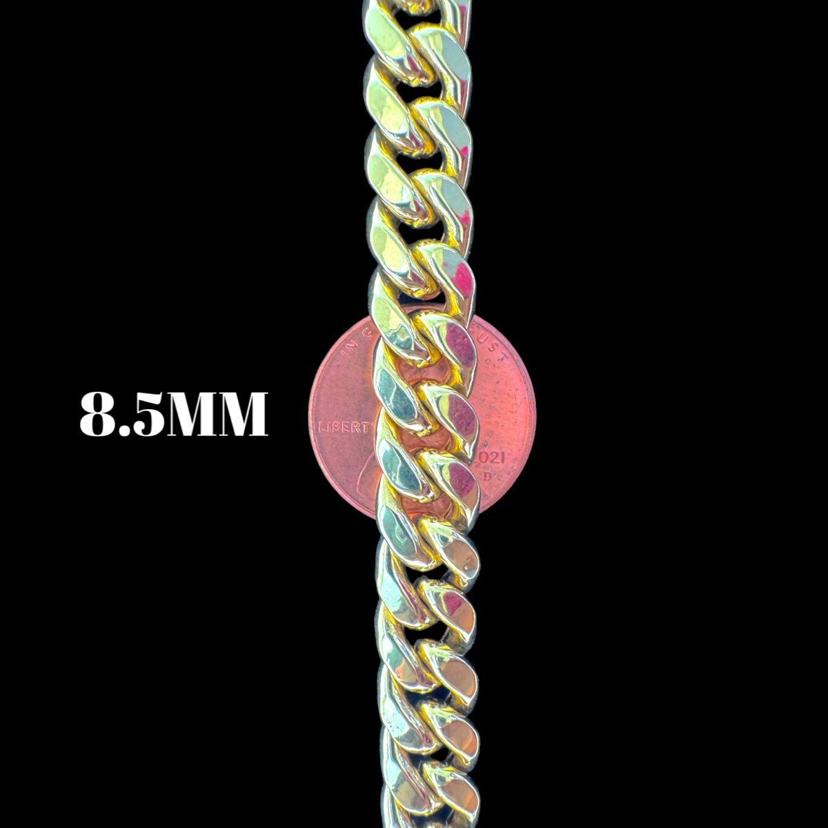 14KT Hollow Miami Cuban Necklace