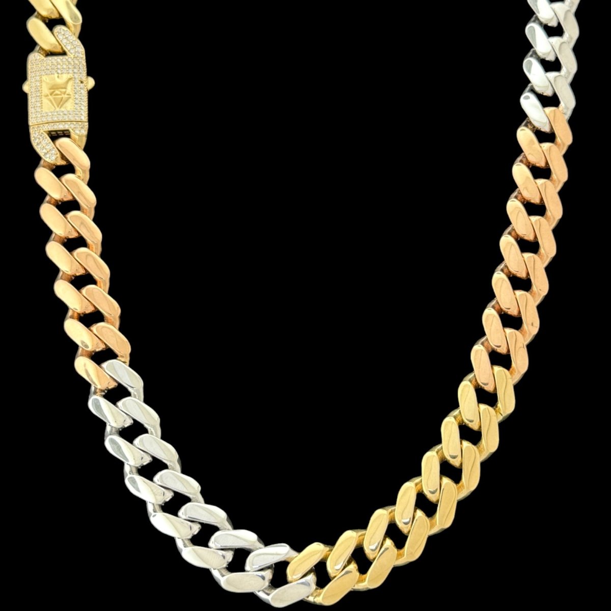 14KT Lightweight Tricolor Monaco Necklace