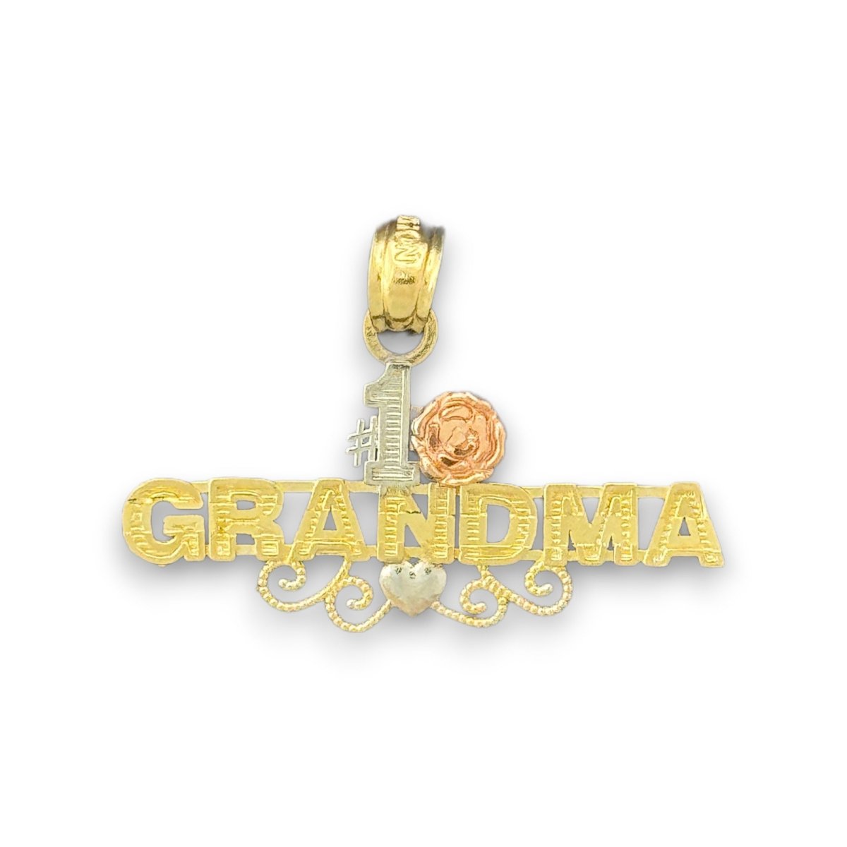 14KT Tricolor Gold #1 Grandma Pendant