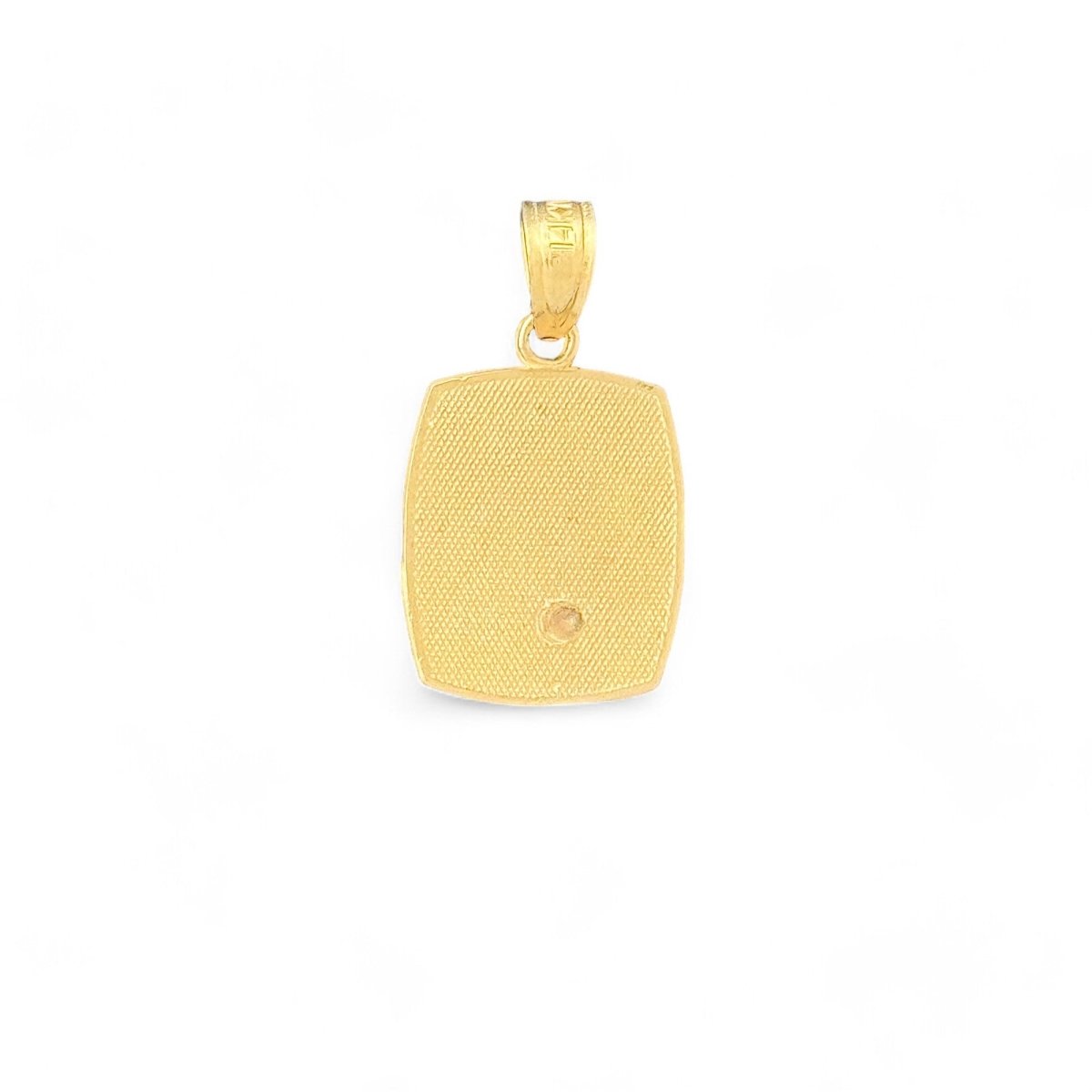 14KT Tricolor Gold Baptism Pendant with Infant and Hand Motif