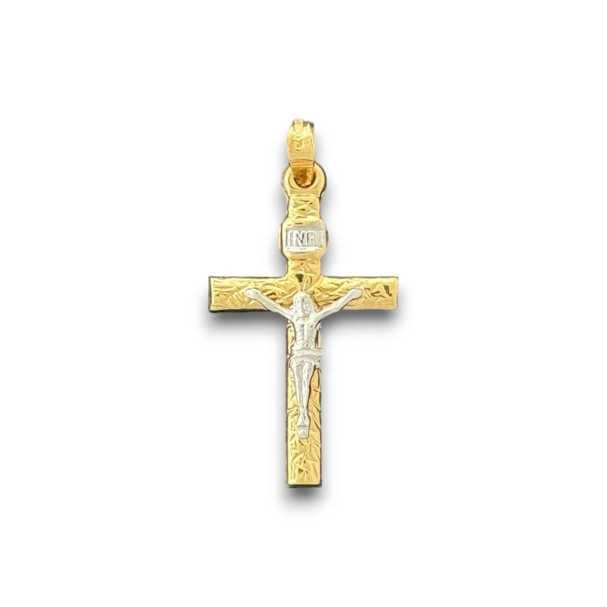 14KT Two - Tone Gold Crucifix Pendant