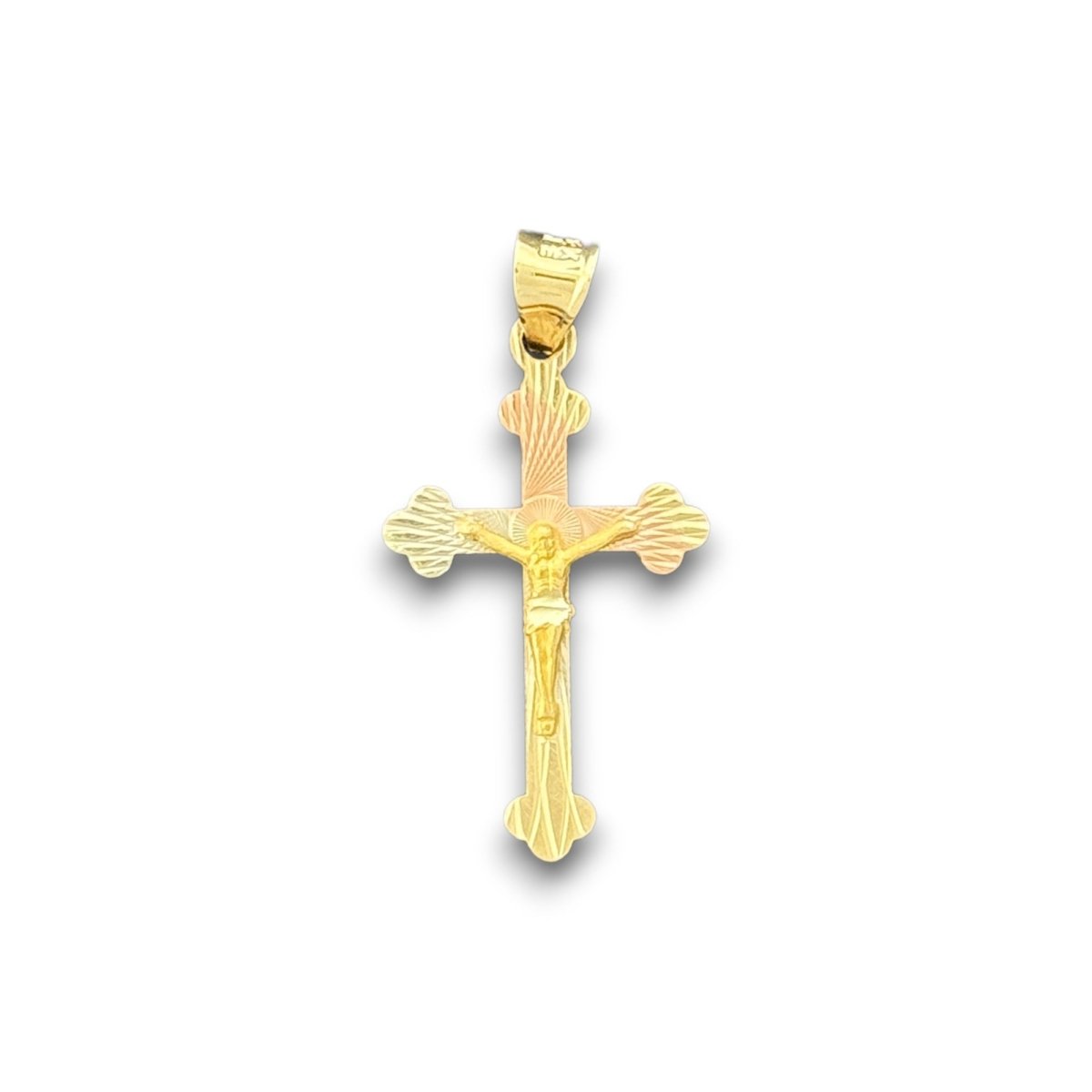 14KT Two - Tone Gold Crucifix Pendant