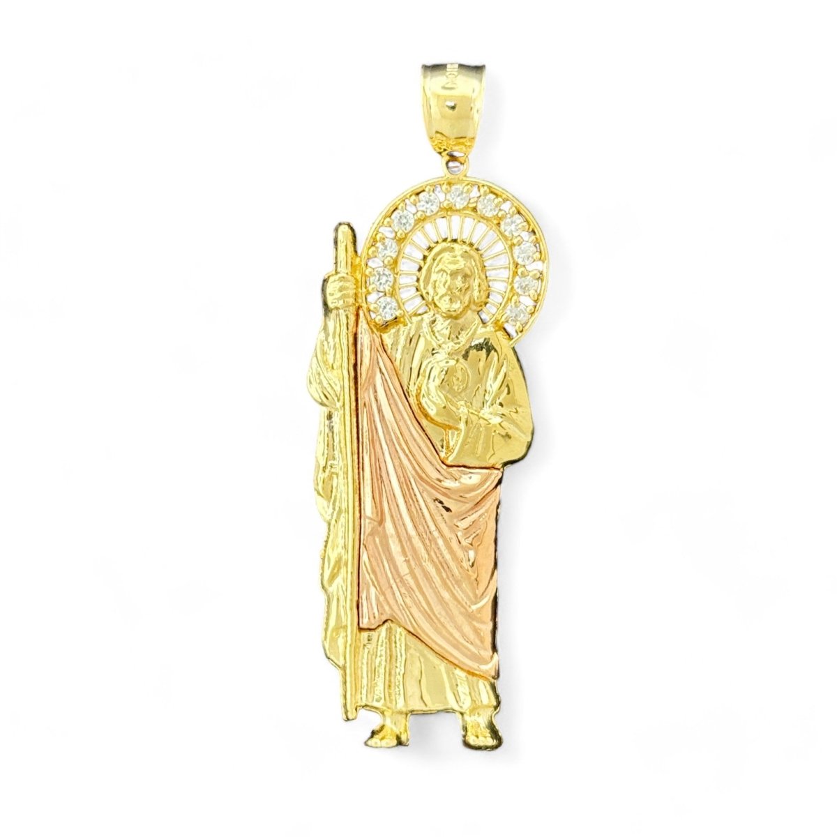 14KT Two - Tone Gold Saint Jude Pendant