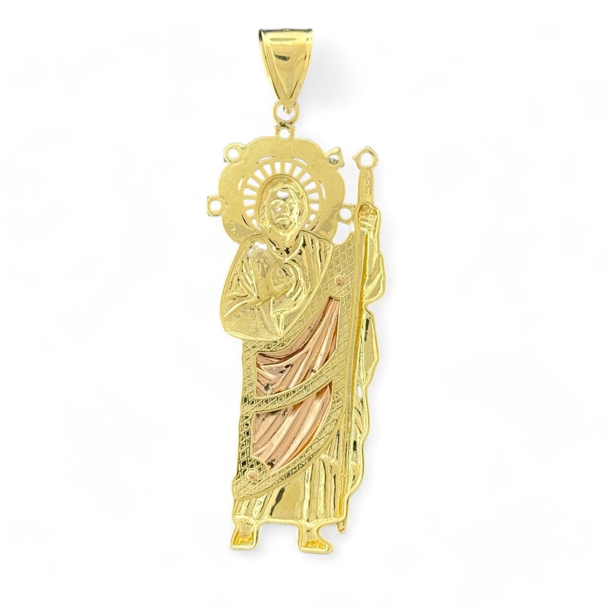 14KT Two - Tone Gold Saint Jude Pendant