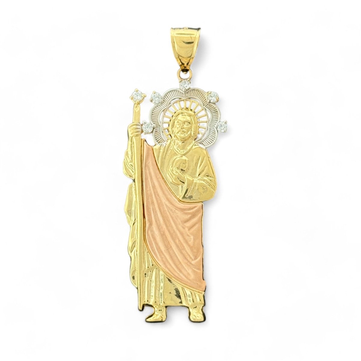 14KT Two - Tone Gold Saint Jude Pendant