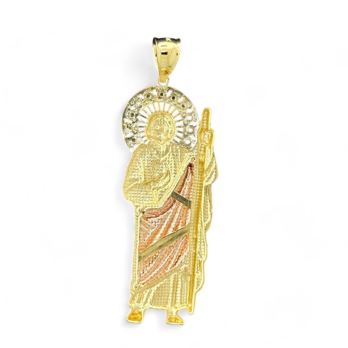 14KT Two - Tone Gold Saint Jude Pendant