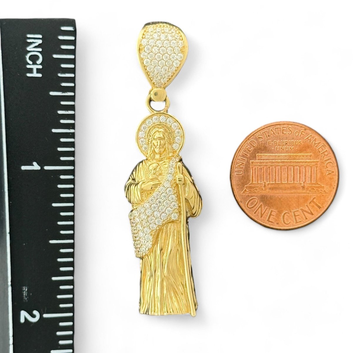 14KT Yellow Gold 3D Saint Jude Pendant