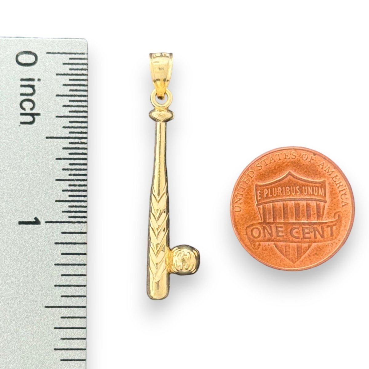 14KT Yellow Gold Baseball Bat Pendant