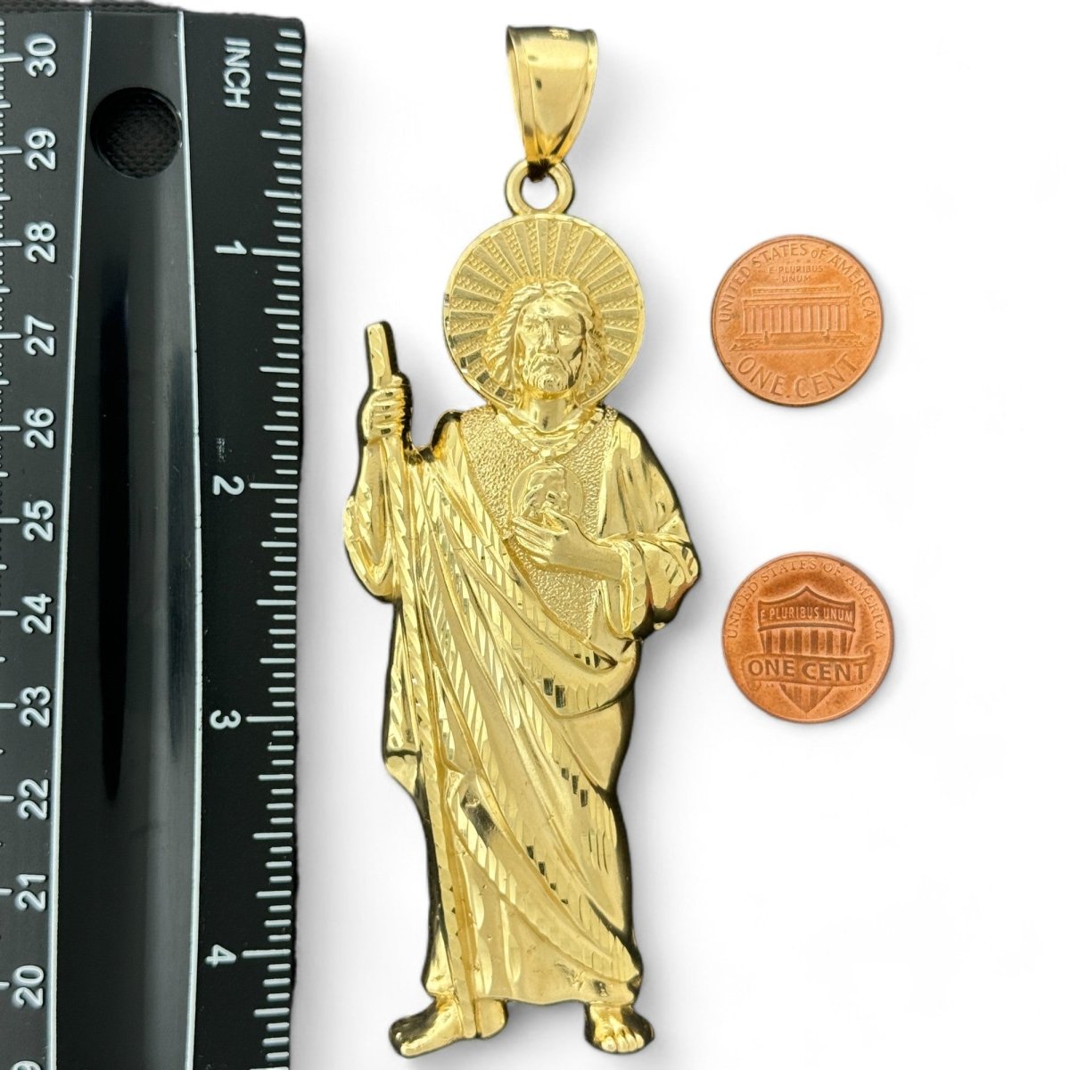 14KT Yellow Gold Big Size Saint Jude Pendant