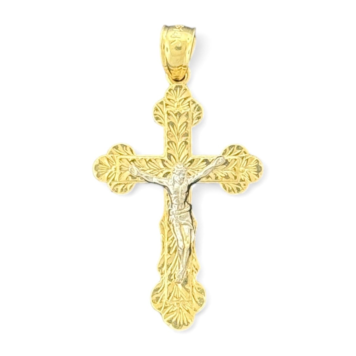14KT Yellow Gold Classic Crucifix Pendant - 1.97g
