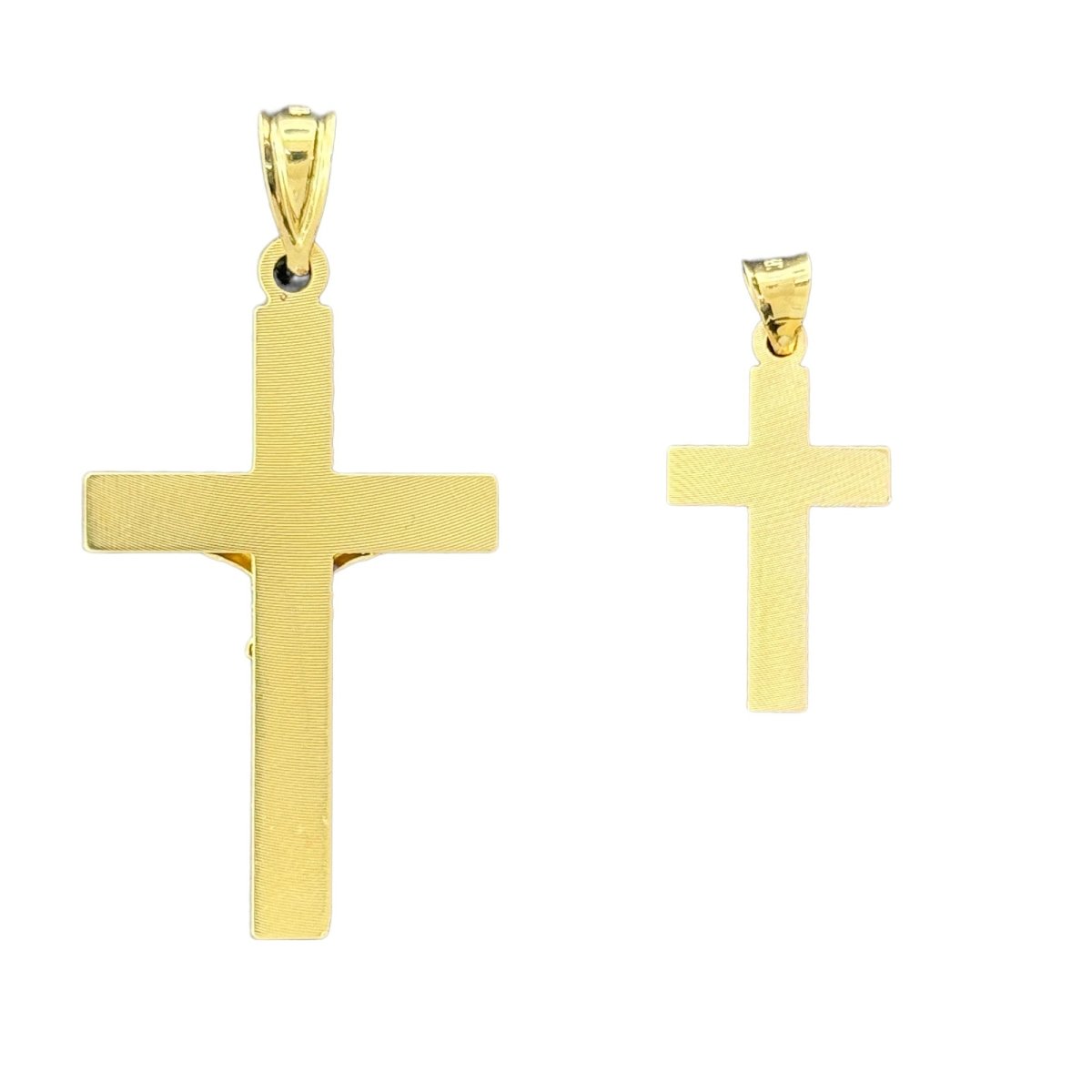 14KT Yellow Gold Crucifix Pendant Collection - 2.22g,0.91g