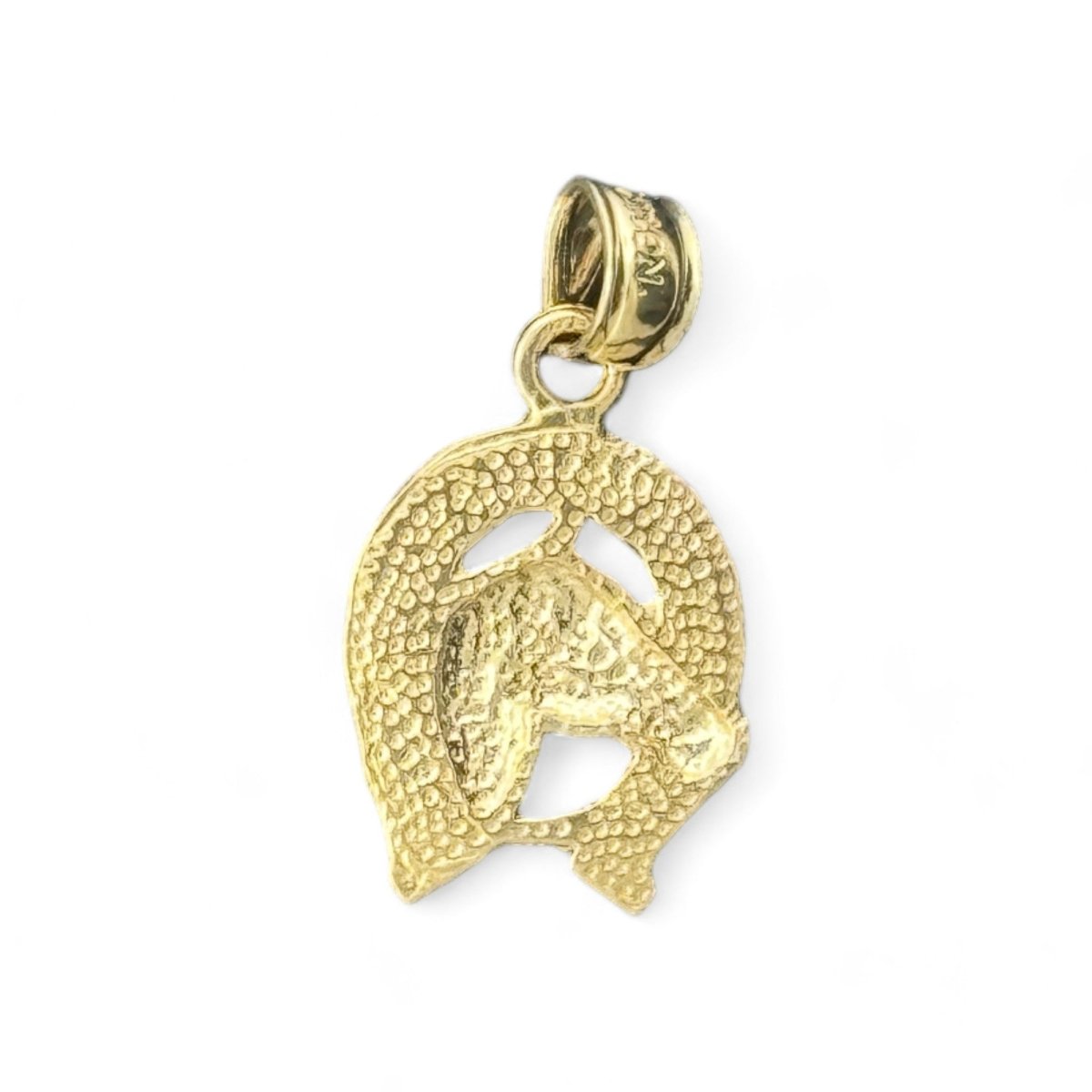 14KT Yellow Gold Horse and Horseshoe Pendant