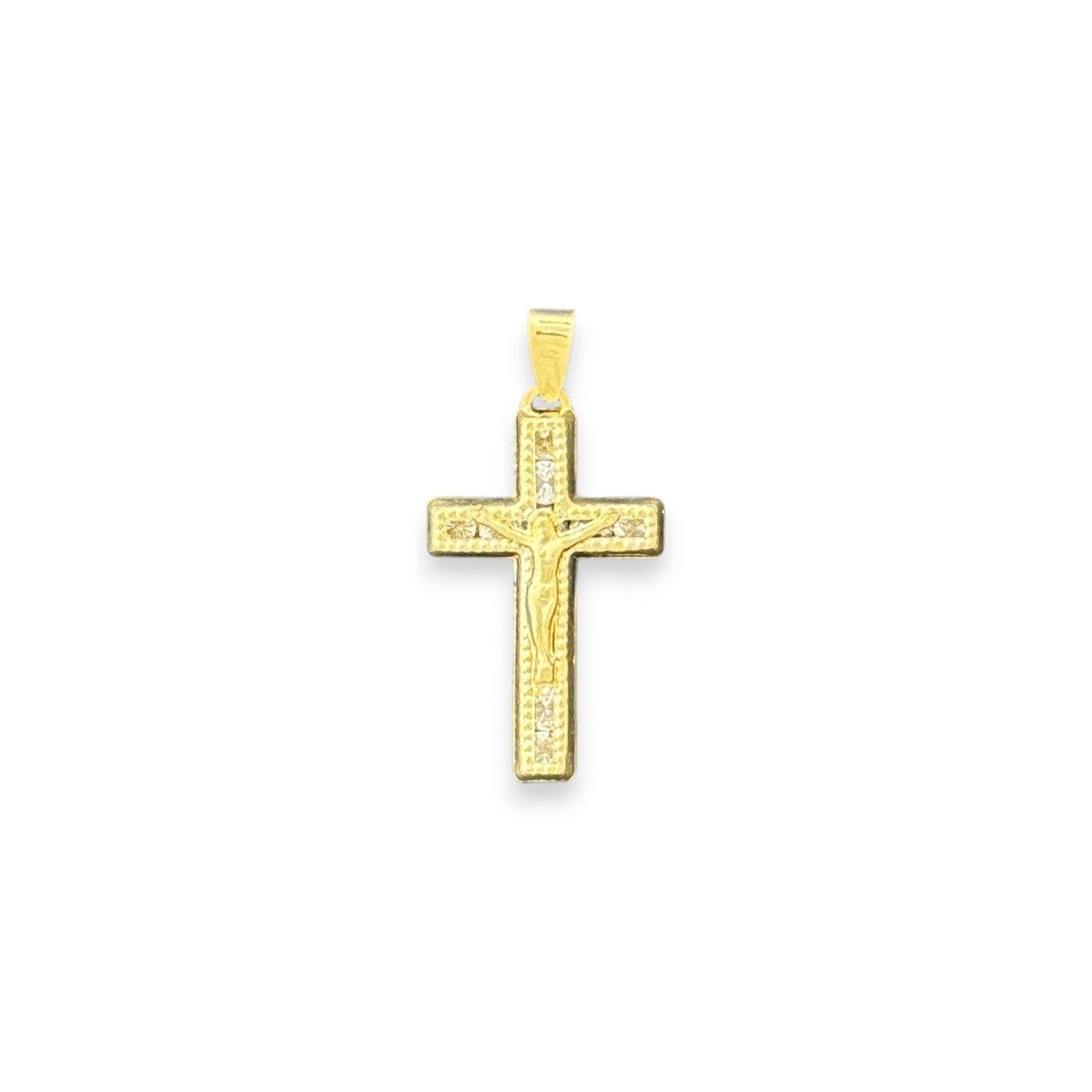 14KT Yellow Gold Ornate Crucifix Pendant - 0.85gms