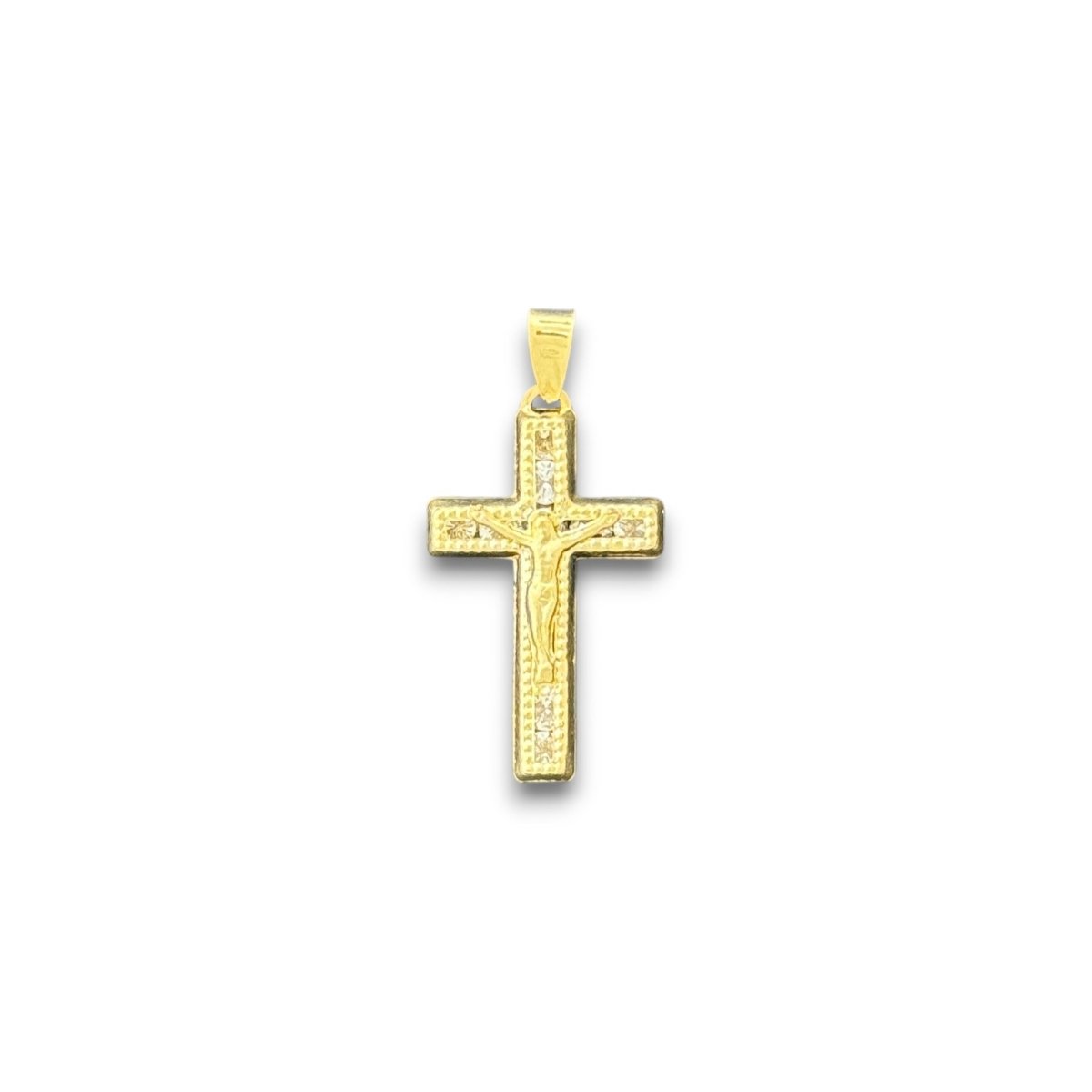 14KT Yellow Gold Ornate Crucifix Pendant - 0.85gms