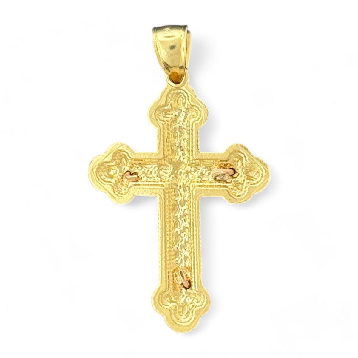 14KT Yellow Gold Ornate Crucifix Pendant - 2.55g