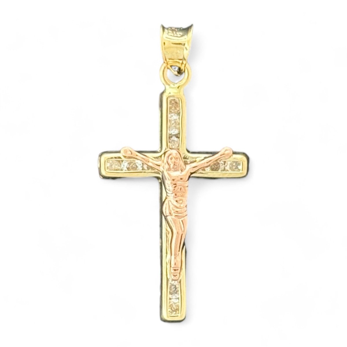 14KT Yellow Gold Petite Crucifix Pendant - 1.23g