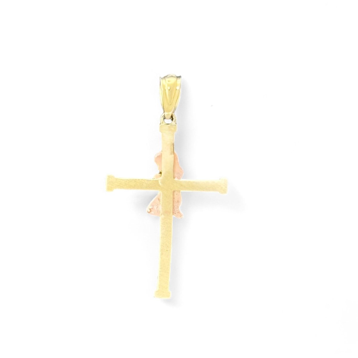 14KT Yellow Gold Praying Child Cross Pendant