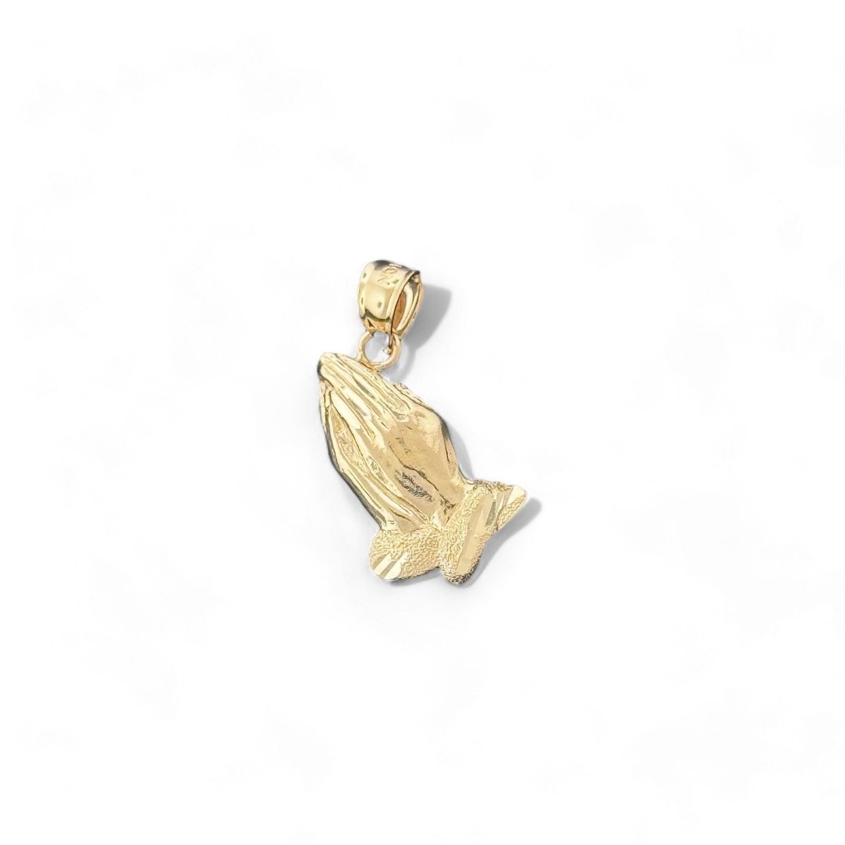 14KT Yellow Gold Praying Hands Pendant