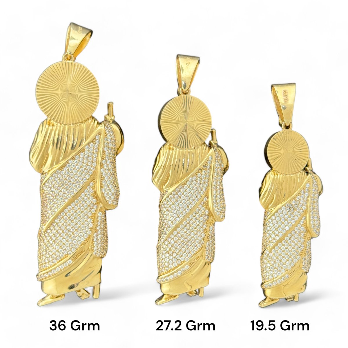 14KT Yellow Gold Saint Jude 3D Shape Pendants