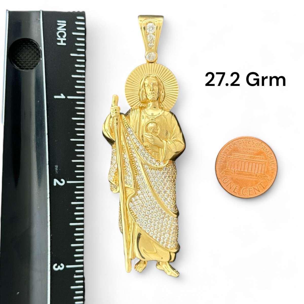14KT Yellow Gold Saint Jude 3D Shape Pendants