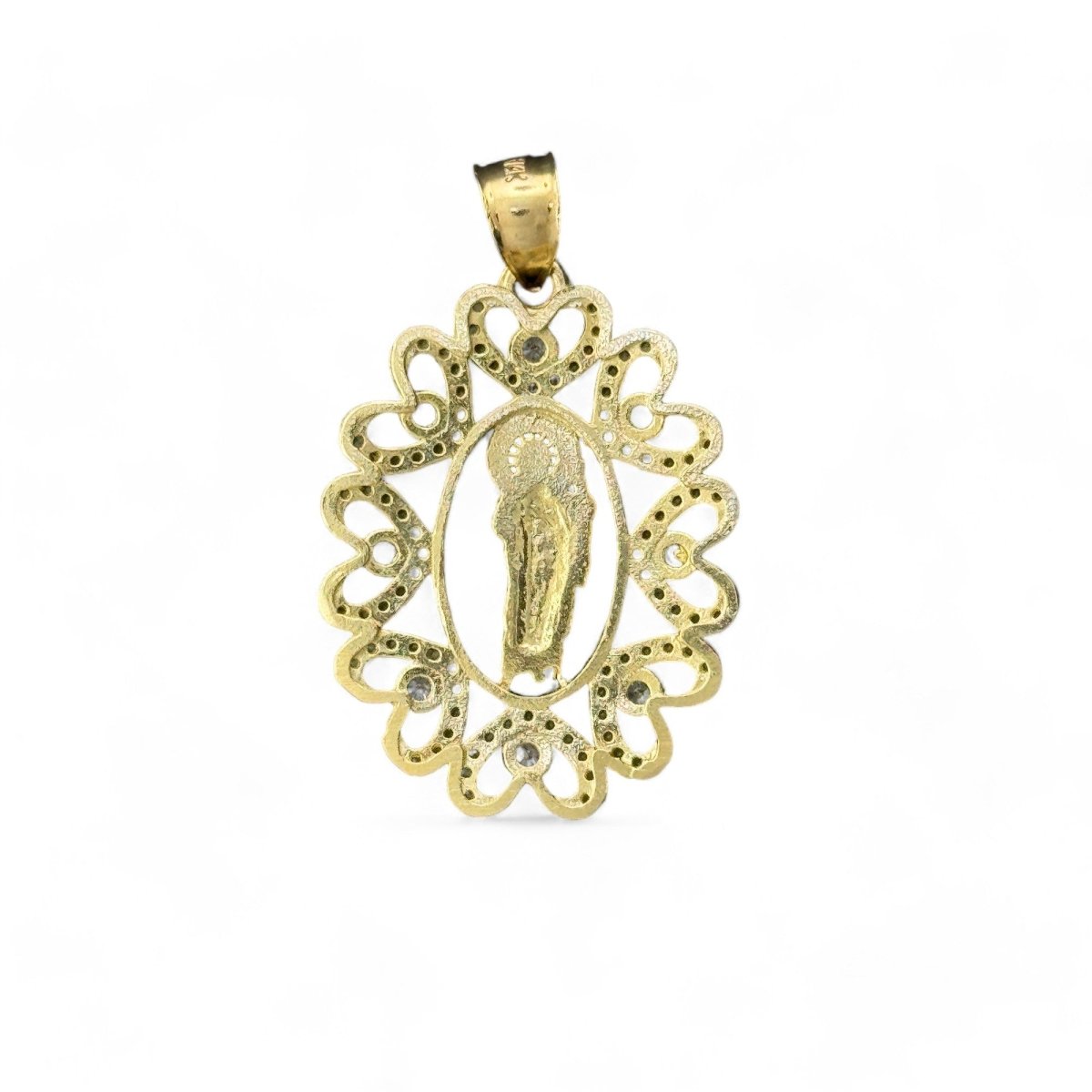 14KT Yellow Gold Saint Jude Pendant with Heart Frame - 5g