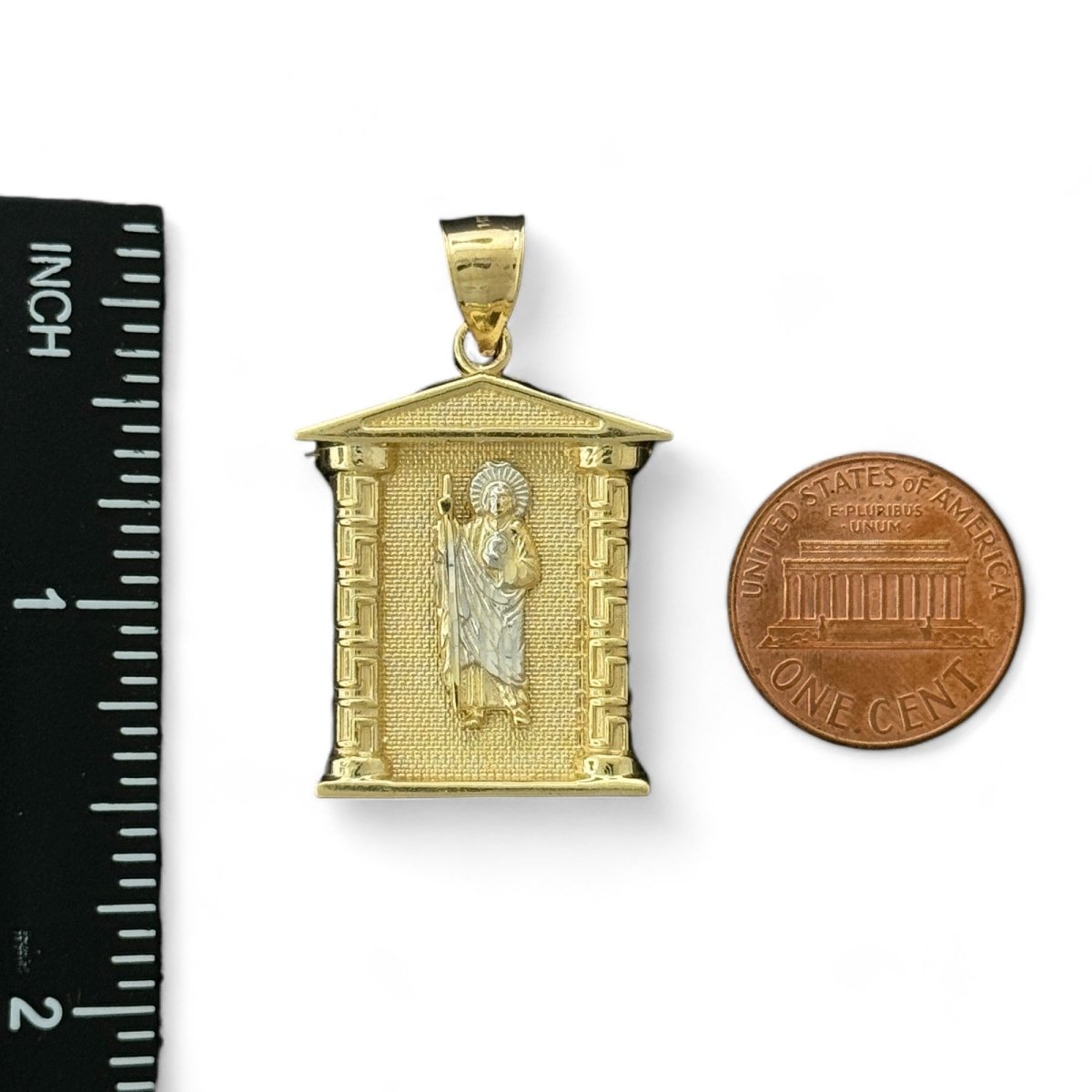 14KT Yellow Gold Saint Jude Temple Frame Pendant