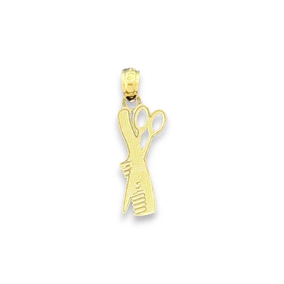 14KT Yellow Gold Scissors and Comb Pendant