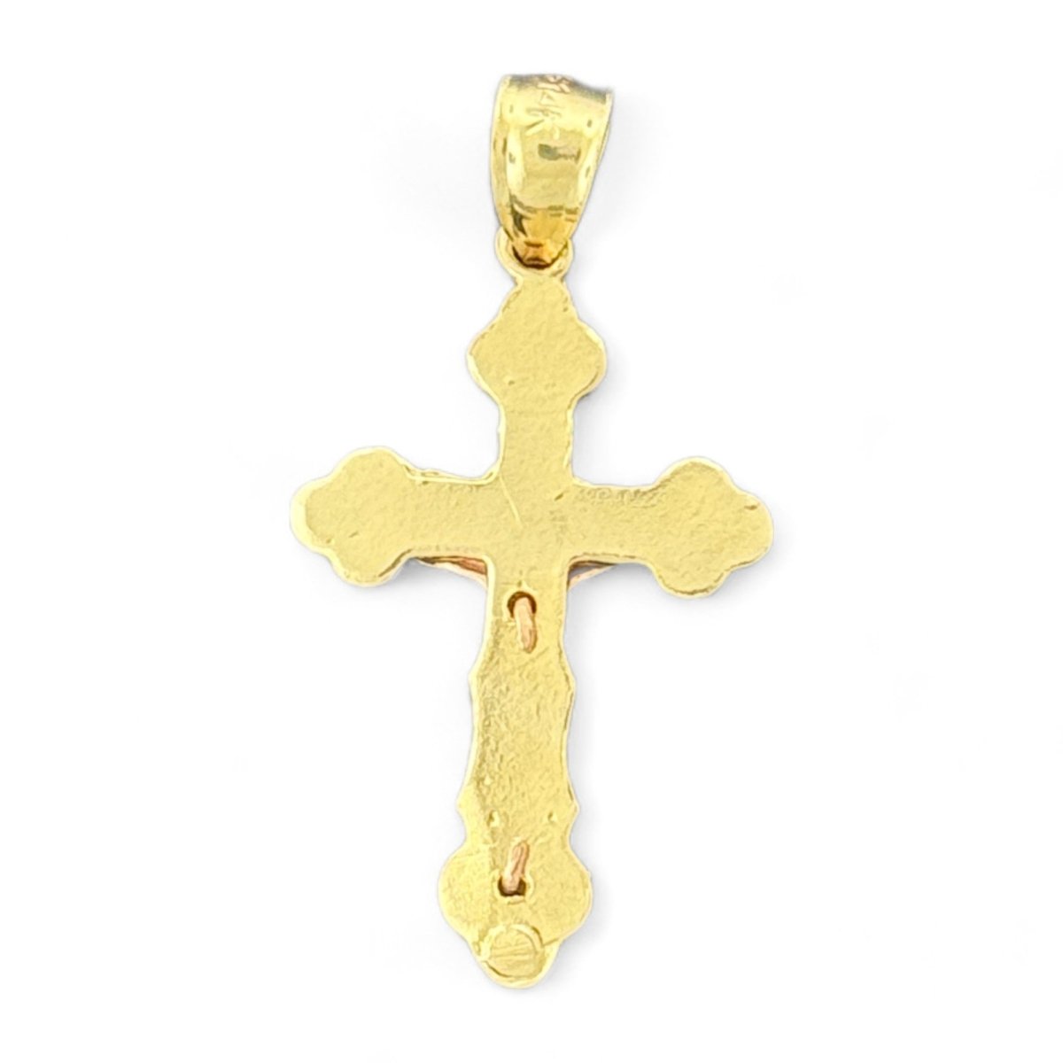 14KT Yellow Gold Sparkling Cross Pendant - 1.54g