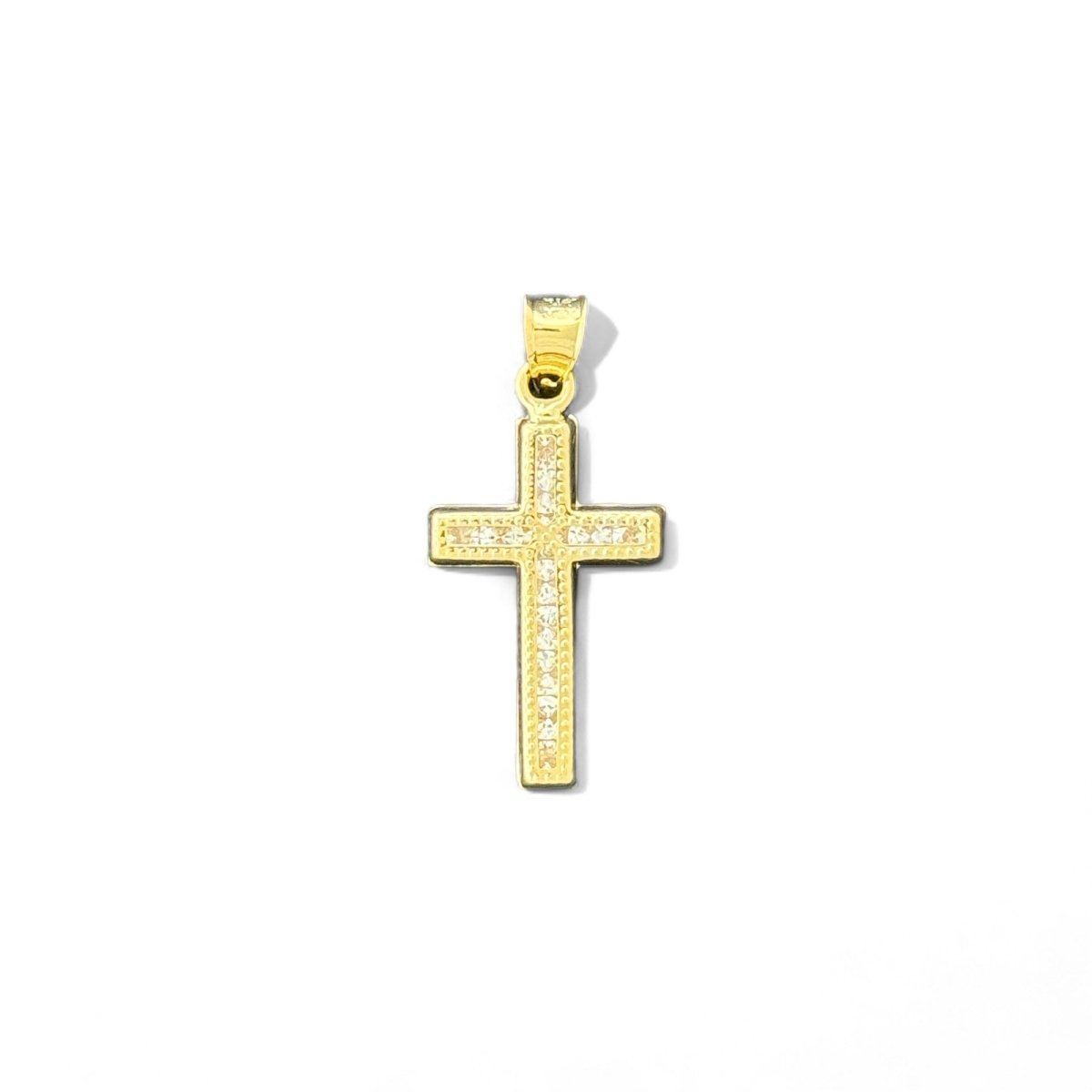 14KT Yellow Gold Sparkling Crucifix Pendant - 1gm