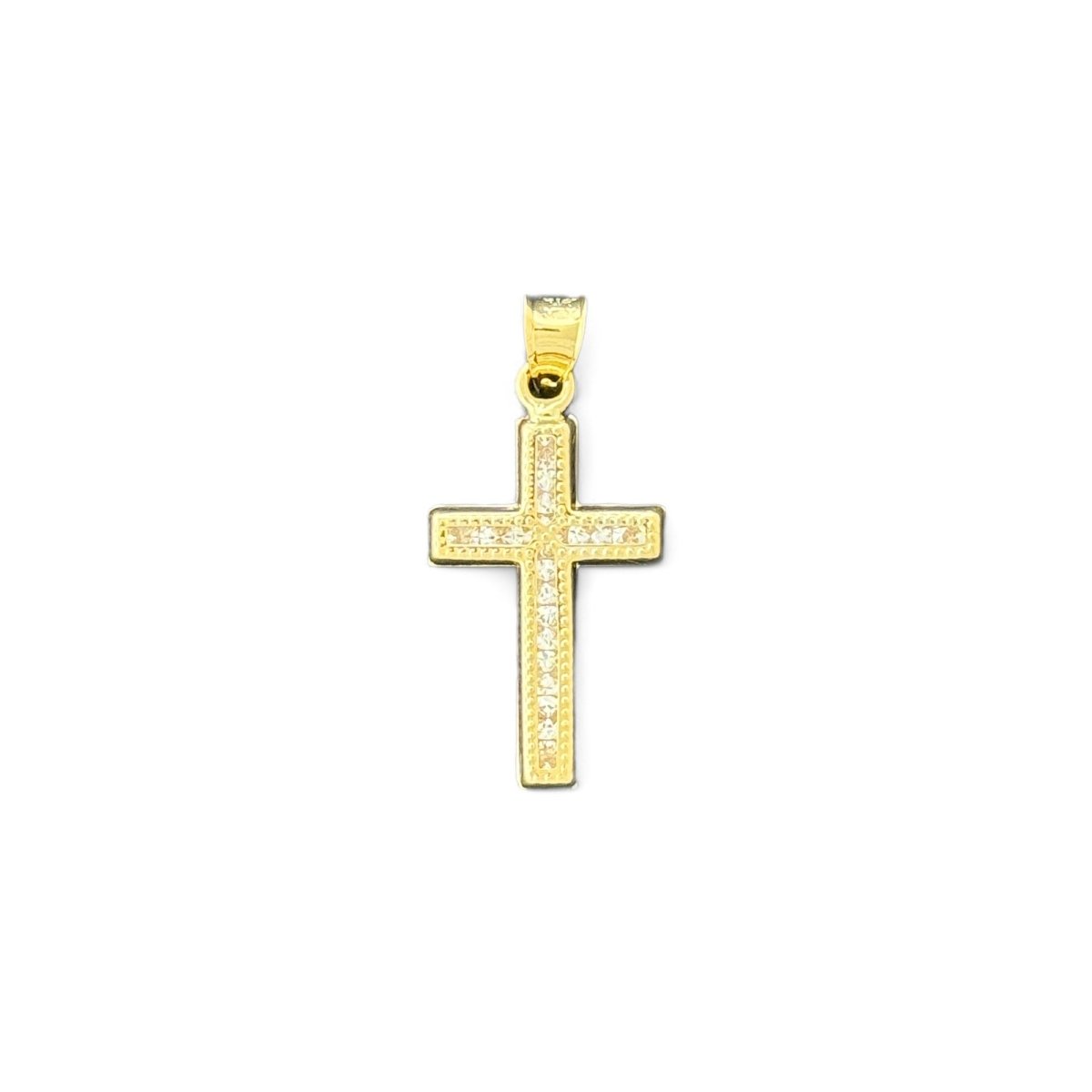 14KT Yellow Gold Sparkling Crucifix Pendant - 1gm