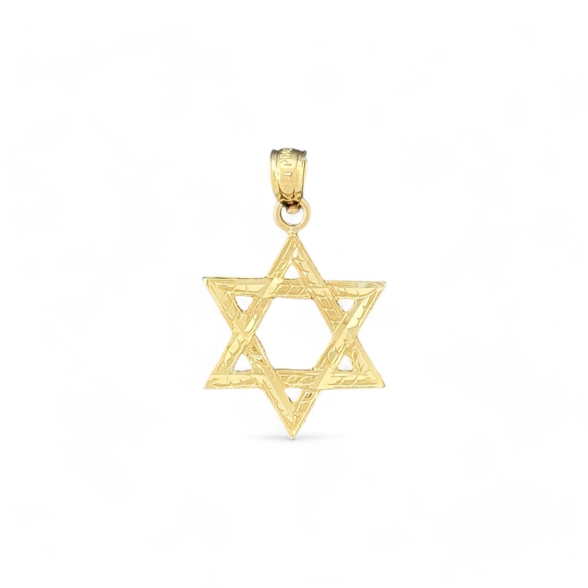 14KT Yellow Gold Star of David Pendant