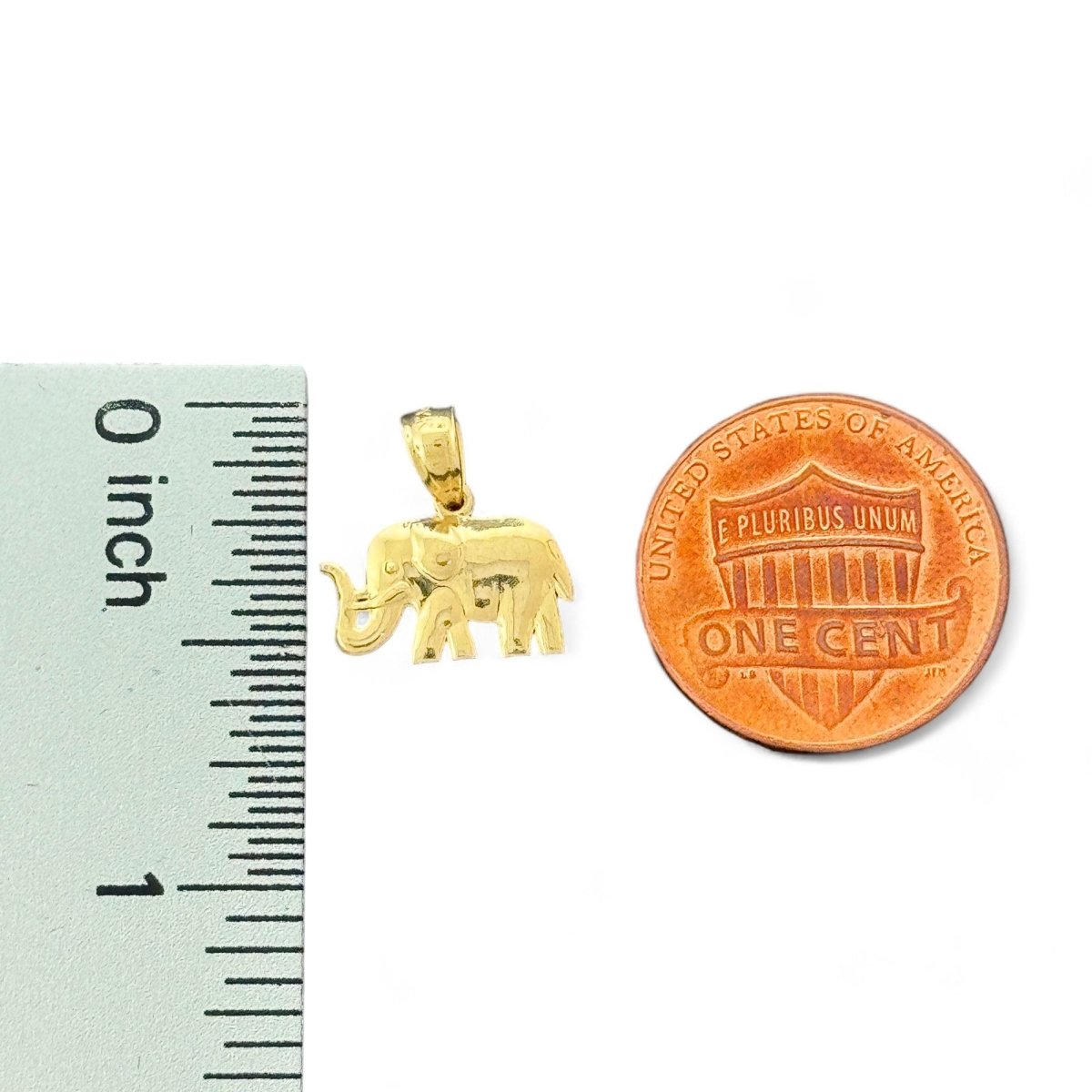 14KT Yellow Gold Very Small Elephant Pendant