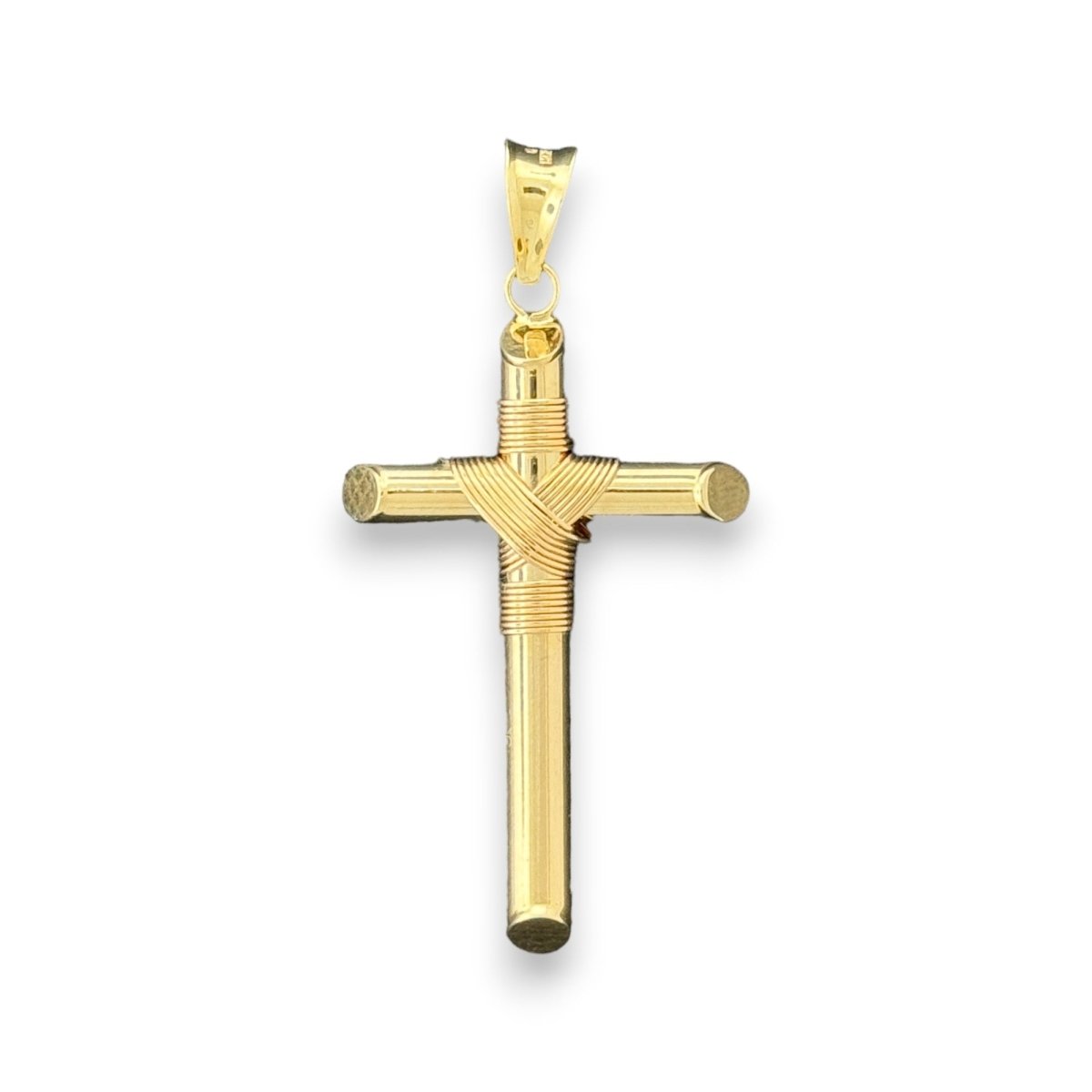 14KT Yellow Gold Wrapped Cross Pendant