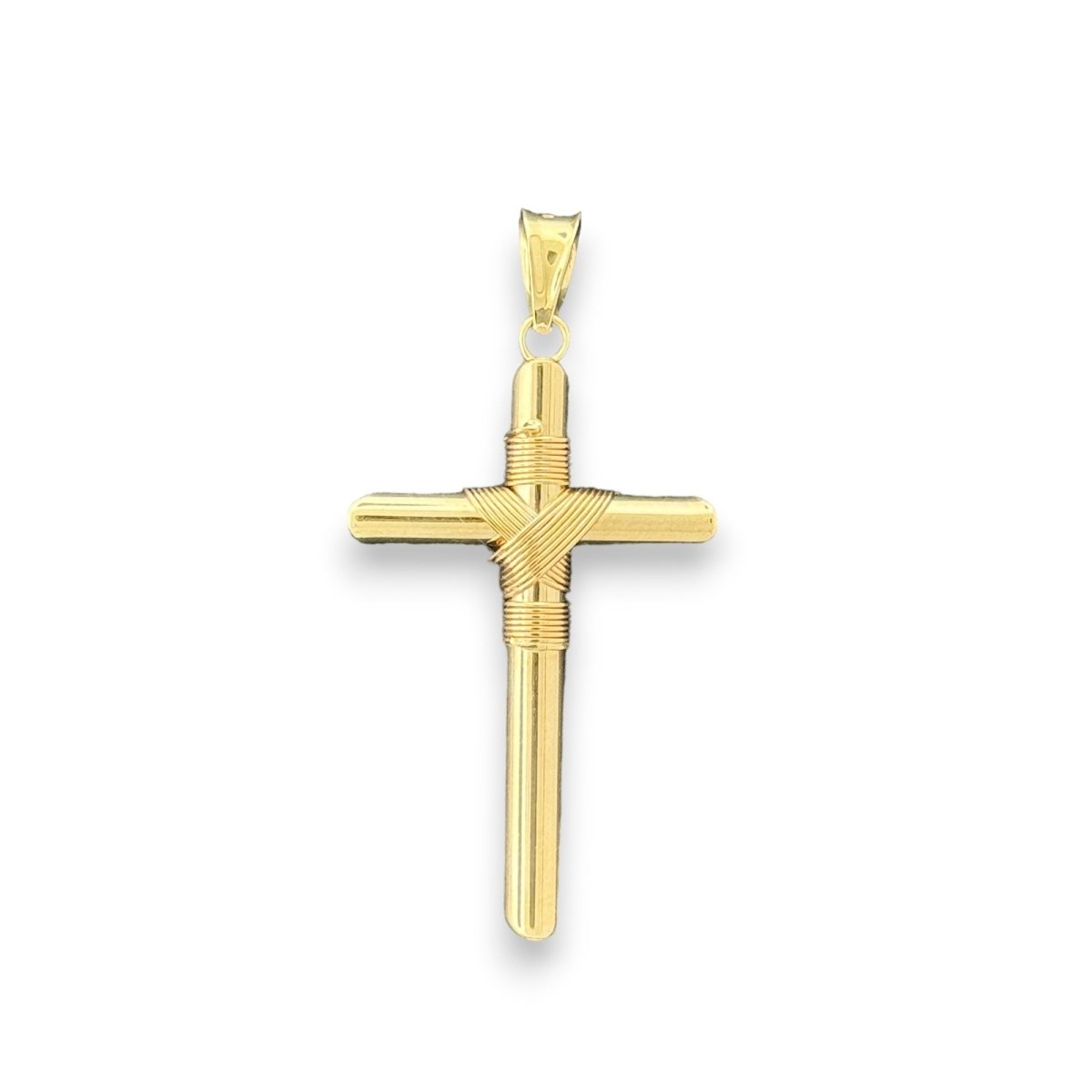 14KT Yellow Gold Wrapped Cross Pendant