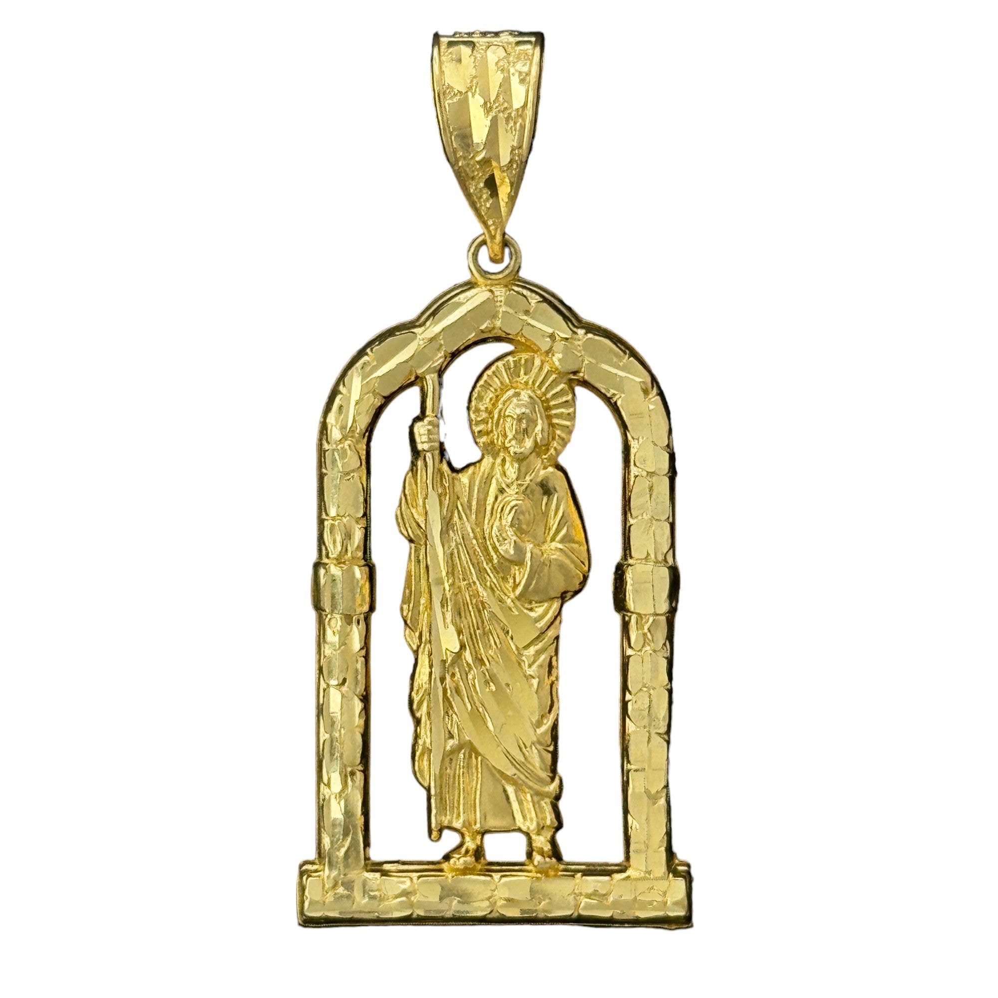 Saint Chain 10KT Gold Saint Pendant - 7.08g, Religious Jewelry