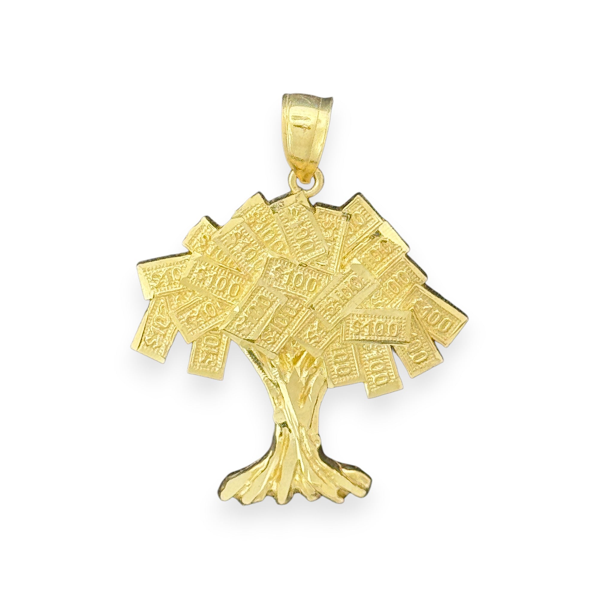 money tree dollar 10KT Yellow Gold Money Tree Pendant