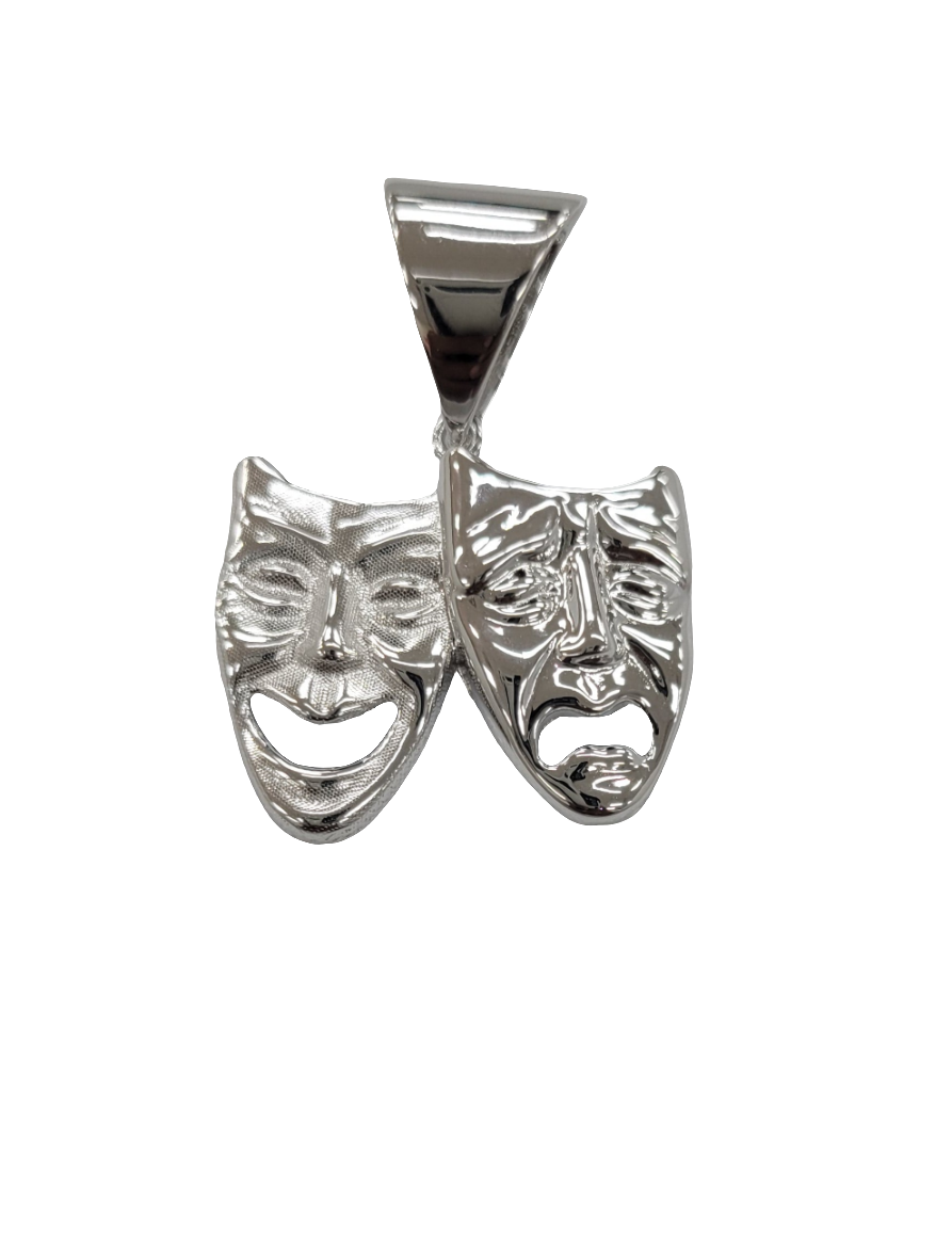 Silver smile now cry lager pendant