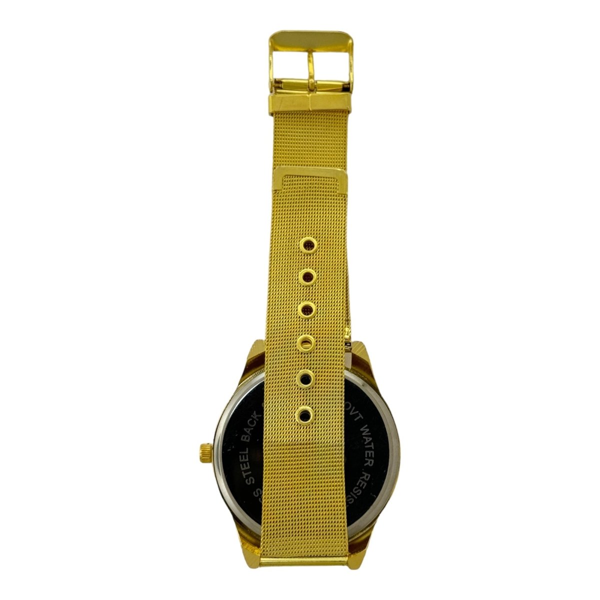 Captain Bling Masonic Gold Stainless Steel Strap Watch
