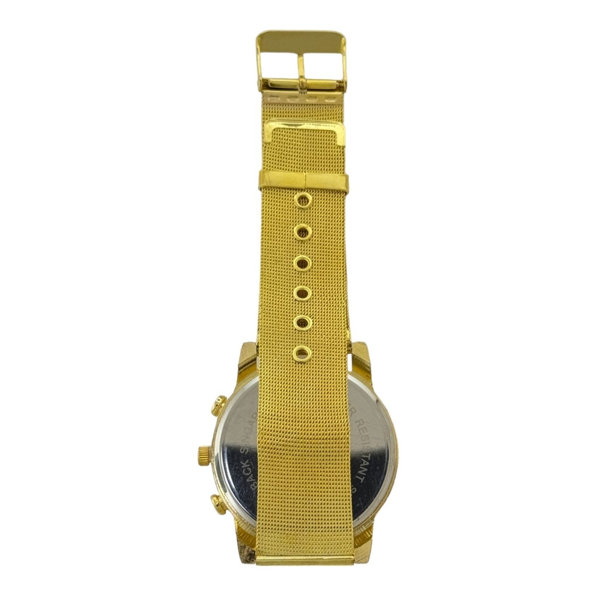 Captain Bling Masonic Gold Stainless Steel Strap Watch: Roman Numerals