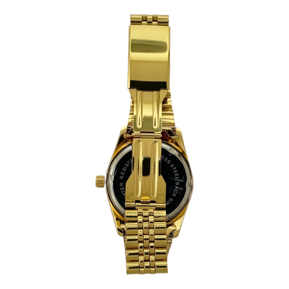 Captain Bling Masonic Gold Stainless Steel Watch: Black Tone