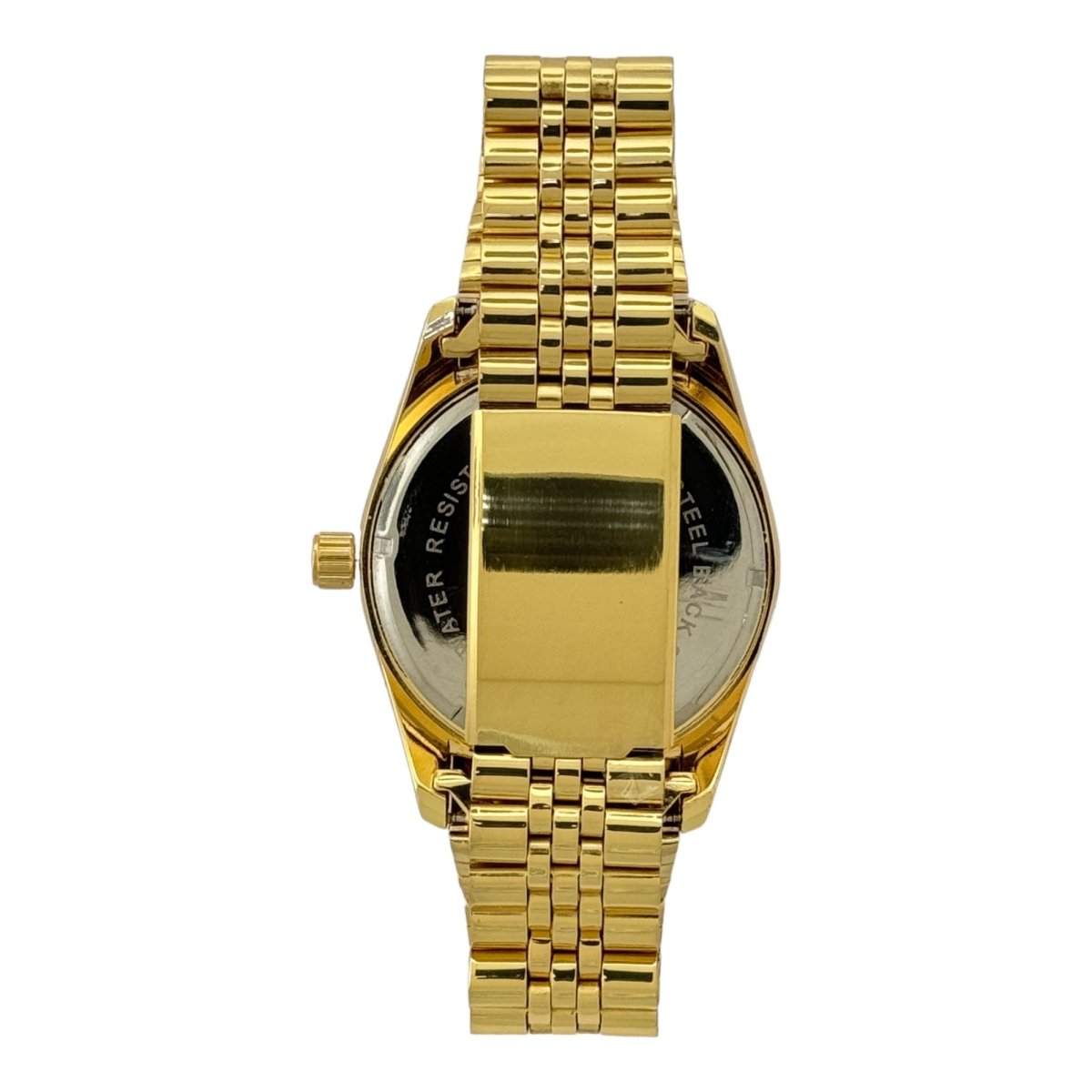 Captain Bling Masonic Gold Stainless Steel Watch: Black Tone