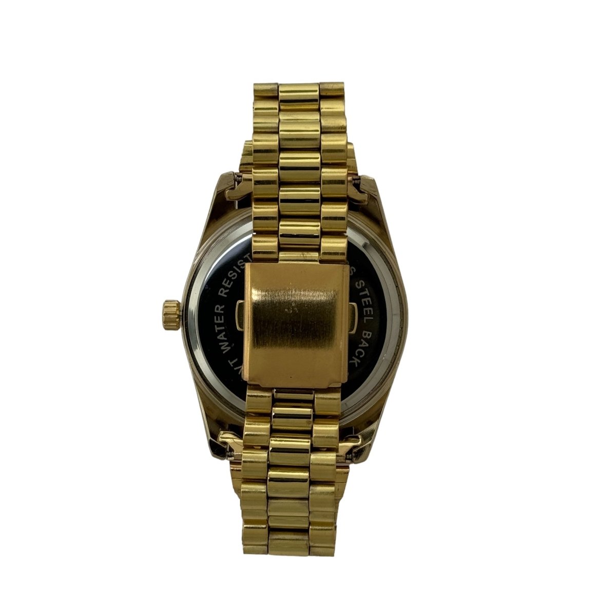 Captain Bling Masonic Gold Stainless Steel Watch: Black Tone