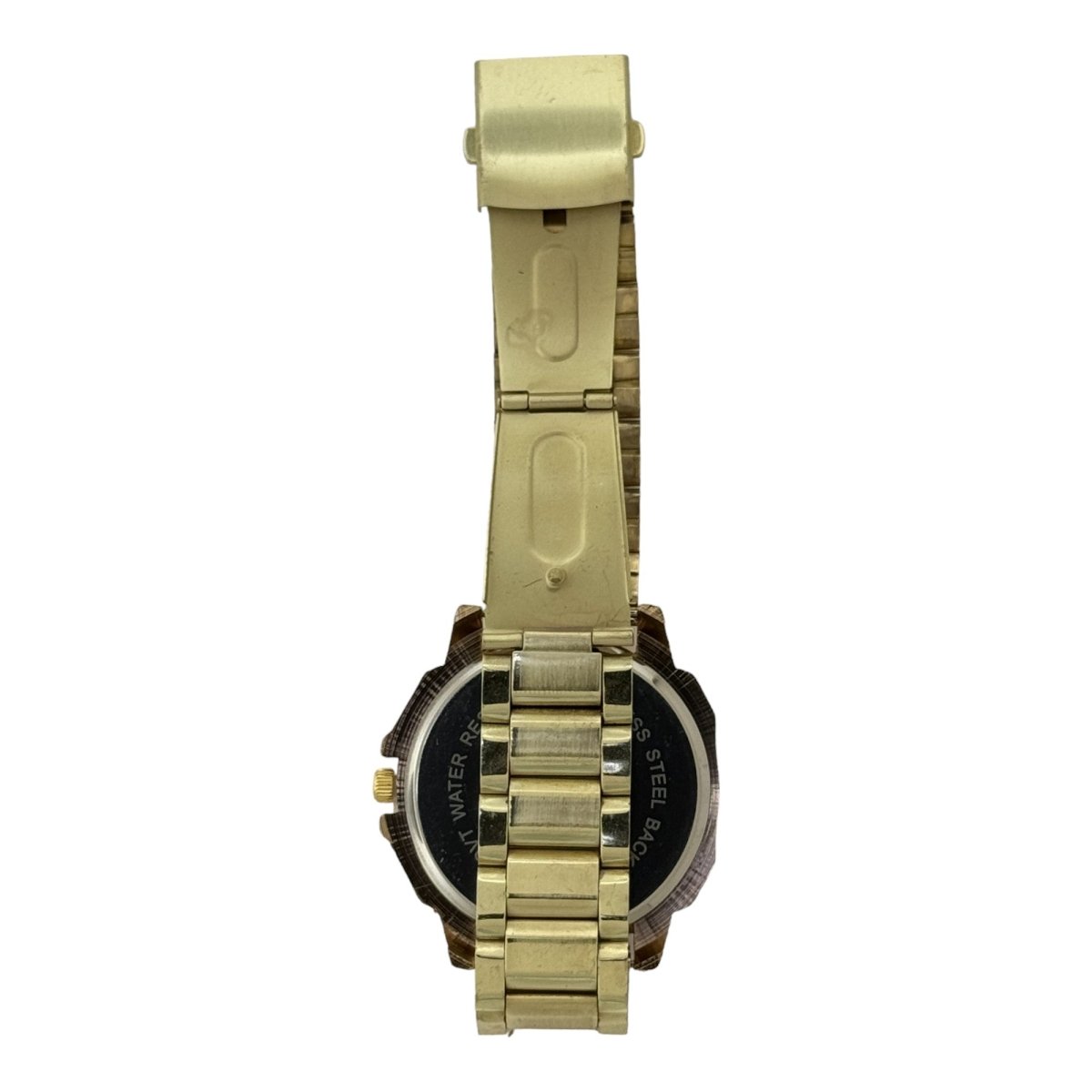 Captain Bling Masonic Gold Stainless Steel Watch: Compass