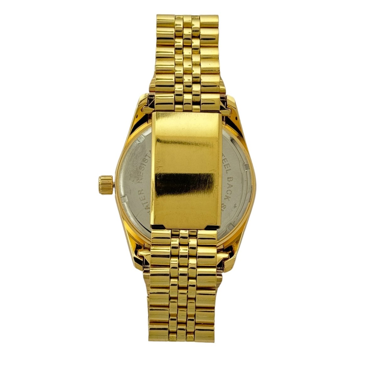 Captain Bling Masonic Gold Stainless Steel Watch: Gold Tone