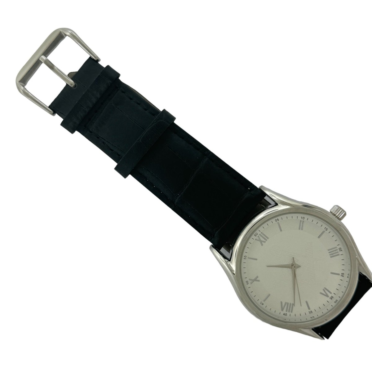 Captain Bling Masonic Leather Watch - White Dial with Roman Numerals