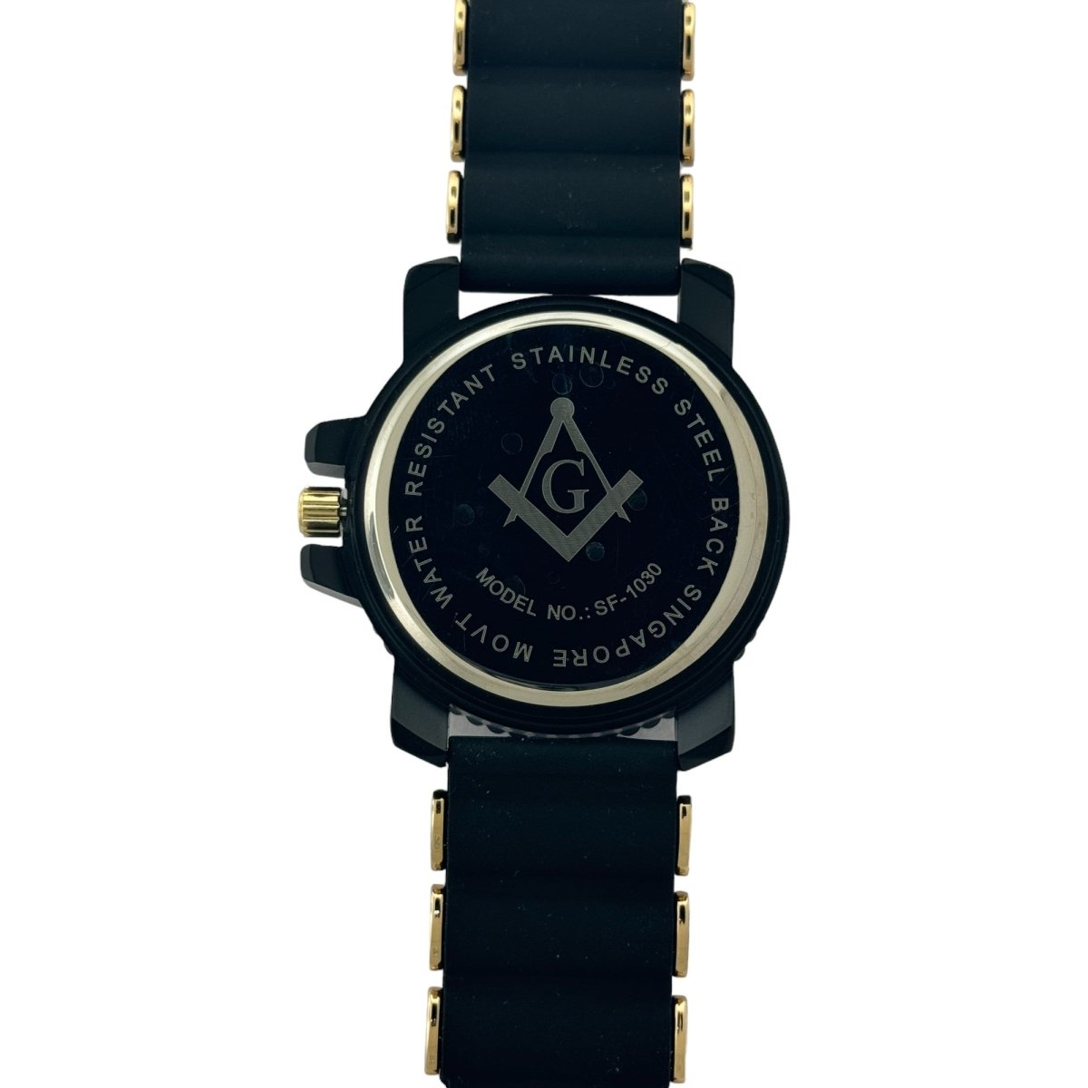 Captain Bling Masonic Silicone Watch - Black