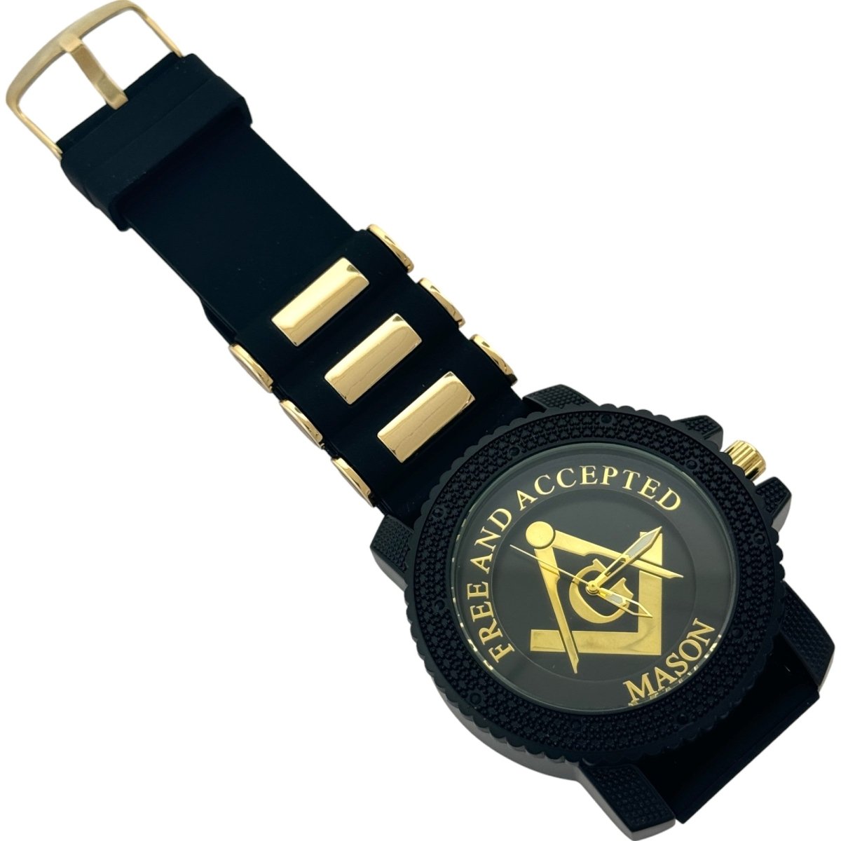 Captain Bling Masonic Silicone Watch - Black